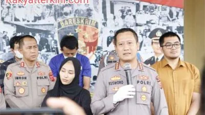 Kapolresta Bandung, Kombes Kusworo Wibowo berikan keterangan pers.