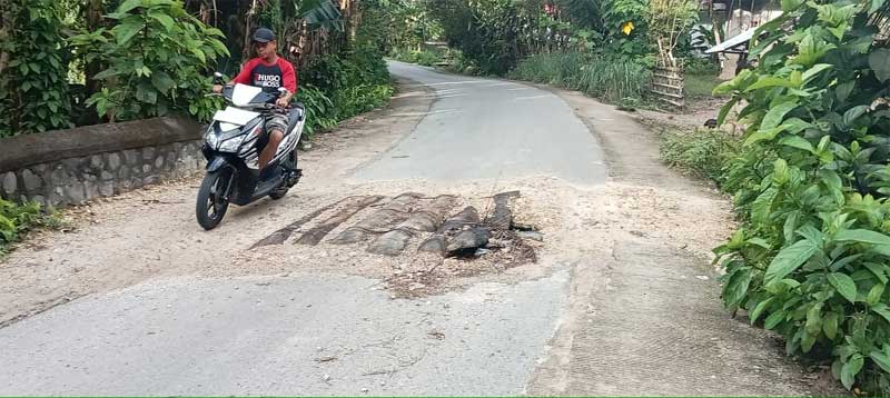 Jalan Kampung Padang Panjang I Rusak Parah